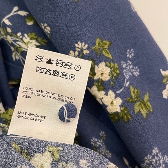 Reformation Nell Corset Top, XS, Blue Floral - Picture 8 of 13